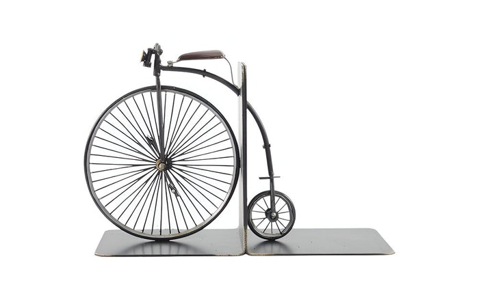 c1870 High Wheeler Bicycle Metal Decorative Bookends