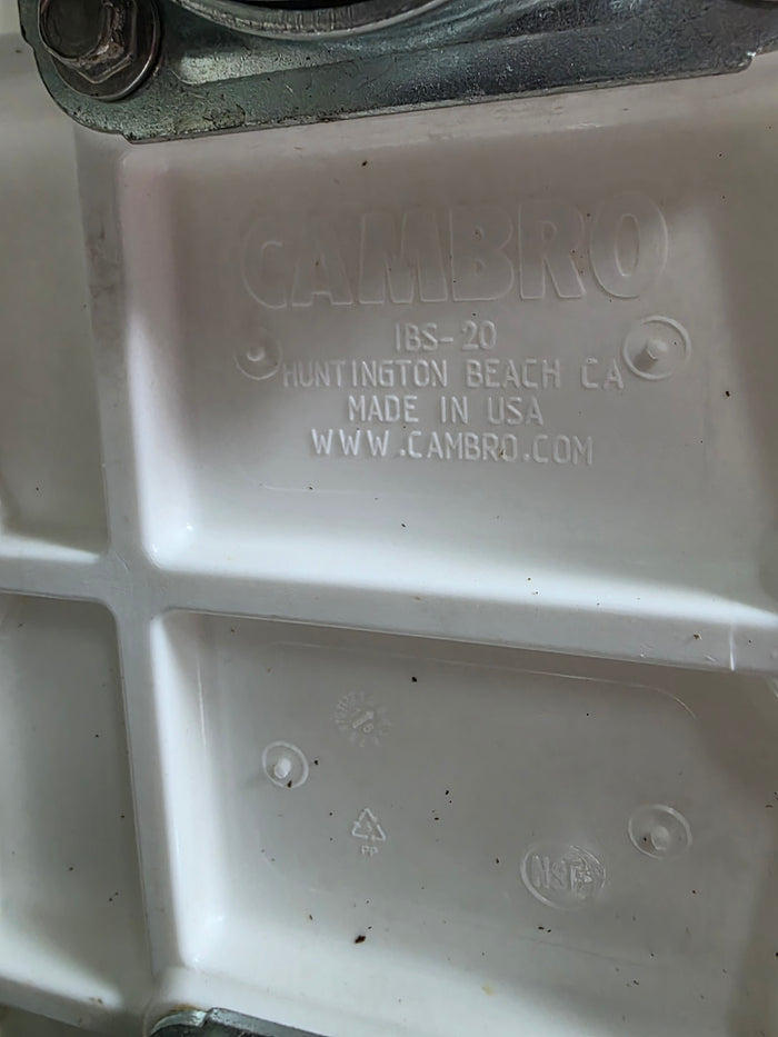 Cambro® Mobile Ingredient Bin W/ Lid, 29-1/2"L x 13"W x 28"H, White - BB
