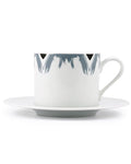 Κούπα Cappuccino με Πιατάκι Rotate Ikat σε 2 Αποχρώσεις-Γκρι