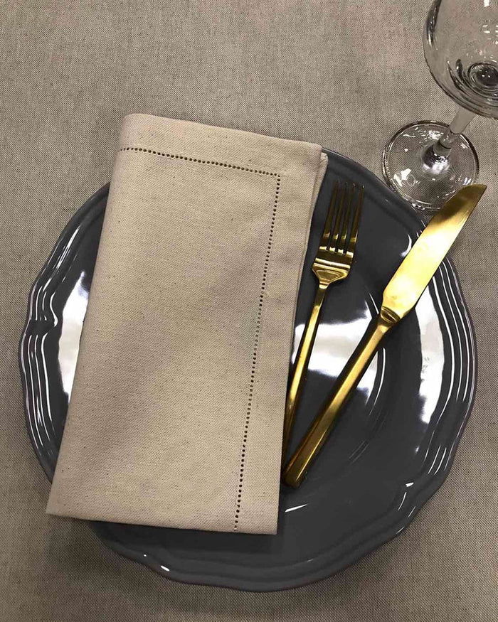 Εκρού Πετσέτα Φαγητού Catering Αζούρ Γαλλική Γωνία Elsa Panama 50x50cm