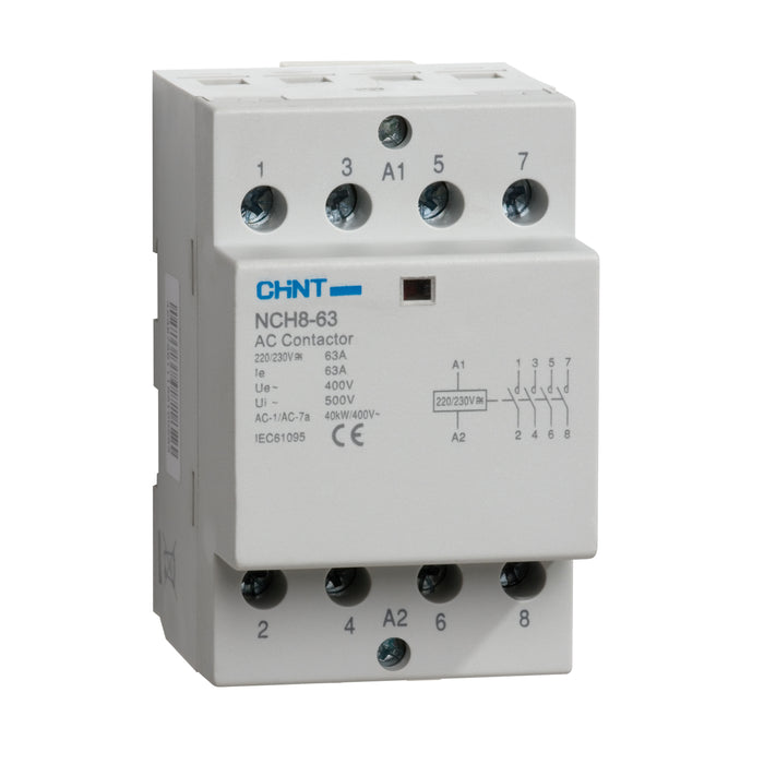 Chint 63A 2 Pole 1NO+1NC 240V Modular Contactor