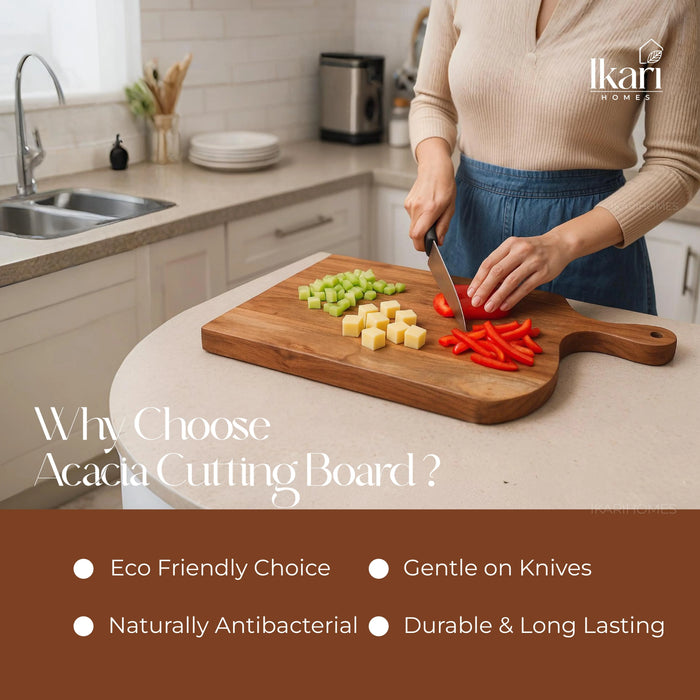 Chop Force Heavy Chopping Board - Washable with Acacia Wood