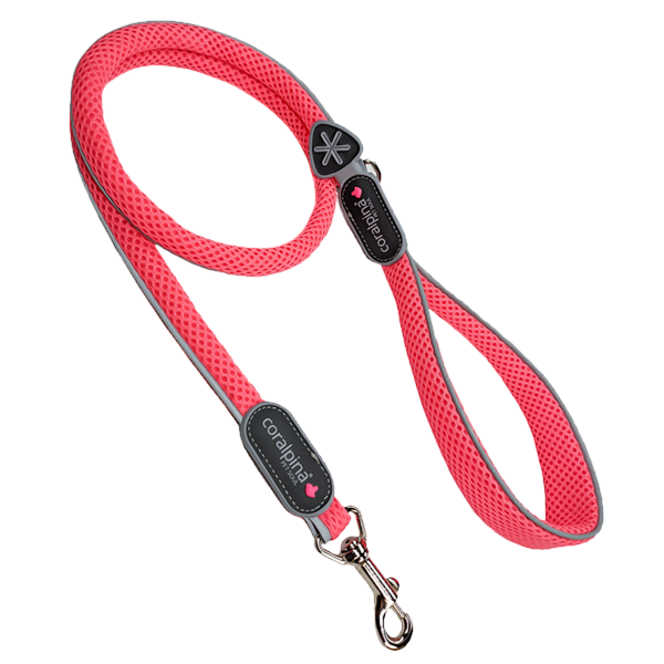 Pink Coralpina Cinquetorri padded mesh dog leash
