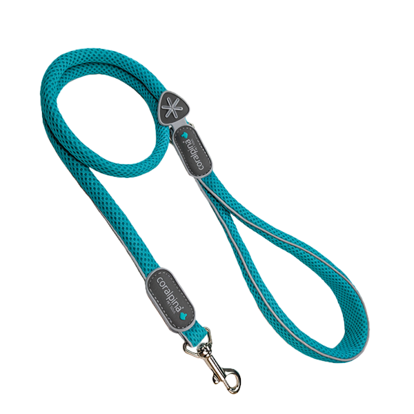Aqua Coralpina Cinquetorri padded mesh dog leash