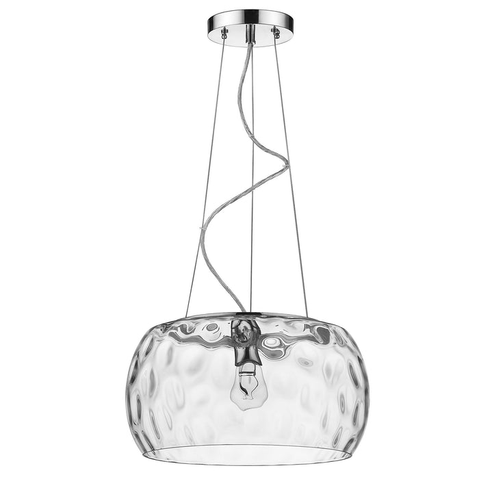 Clear Metal Dimmable Ceiling Light With White Shades
