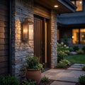 Copper And Clear Transparent Dimmable Outdoor Hanging Light With Copper And Clear Shades