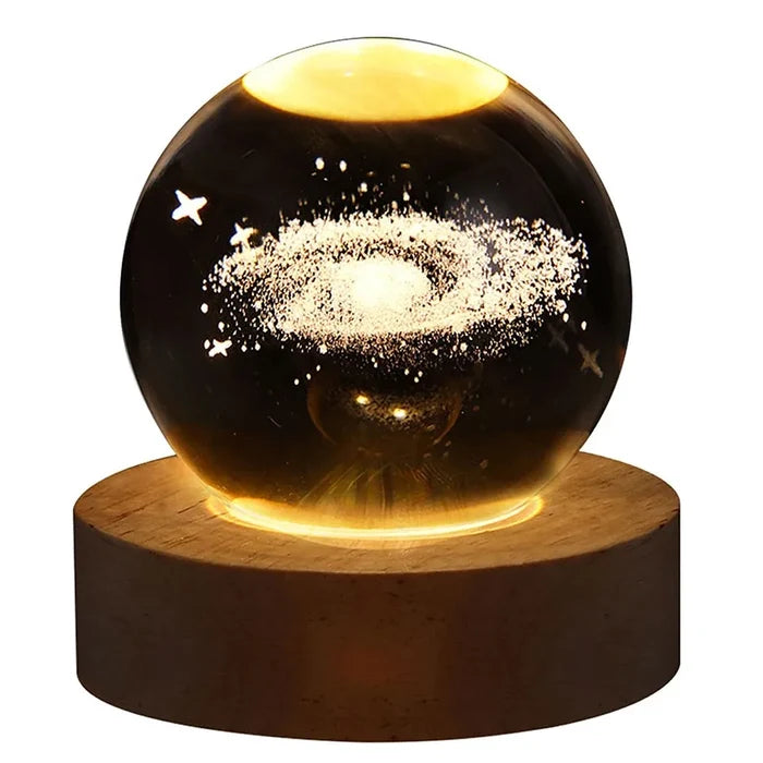 Transform your space with a Crystal Ball Lamp that creates a soft galaxy glow and brings cozy light to your bedroom each evening.