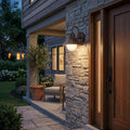 Dark Brown And White Frosted Dimmable Outdoor Hanging Light With Dark Brown And White Shades