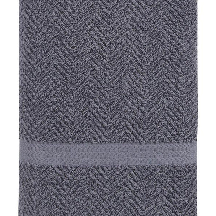 Dark Gray Chevron Turkish Cotton 27" X 54" Bath Towel