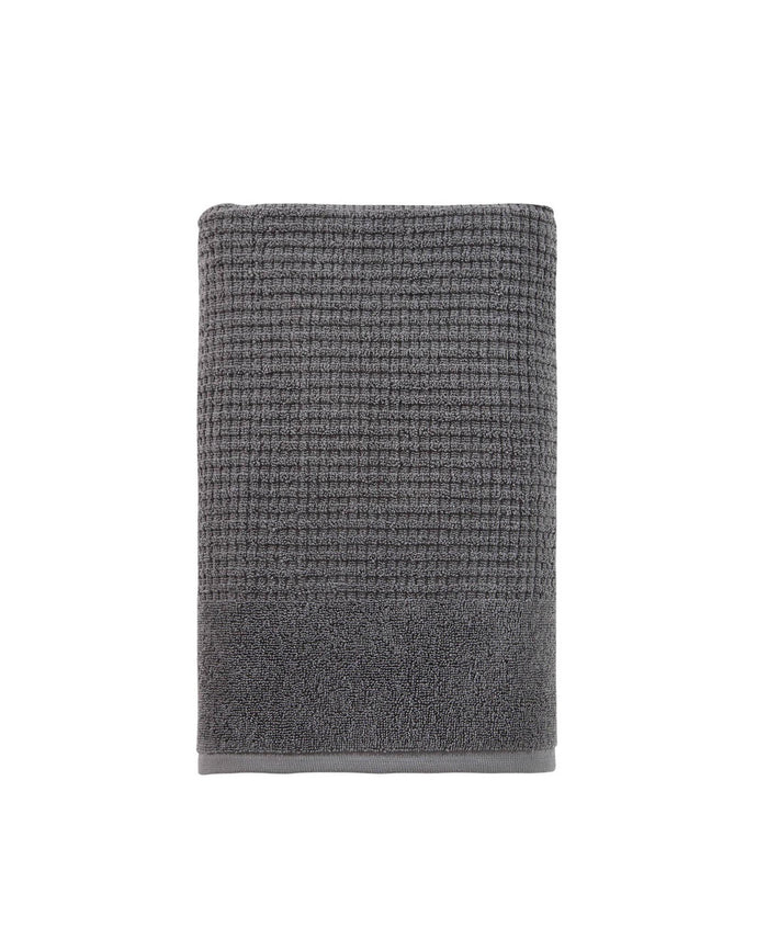 Dark Gray Turkish Cotton 27" X 54" Checkered Bath Towel