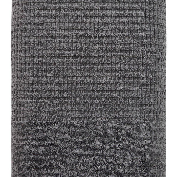 Dark Gray Turkish Cotton 27" X 54" Checkered Bath Towel