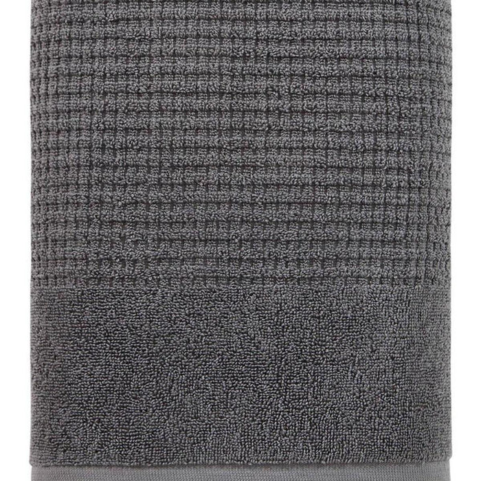 Dark Gray Turkish Cotton 27" X 54" Checkered Bath Towel