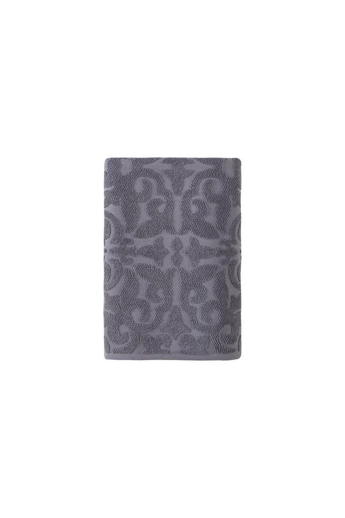 Dark Gray Turkish Cotton 27" X 54" Damask Bath Towel