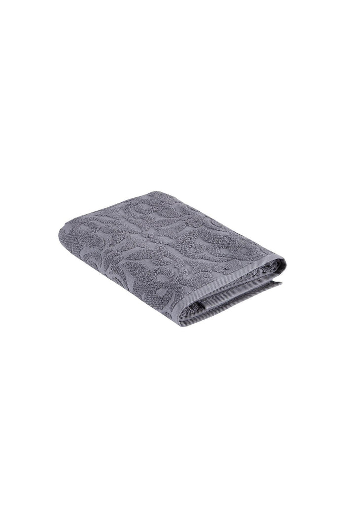 Dark Gray Turkish Cotton 27" X 54" Damask Bath Towel