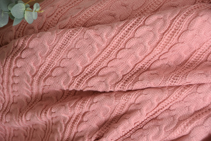 Double-layer knitted sheepskin blanket on the back