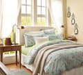 Fresh Garden Wildflower Print Custom Bedding Set Hidden Button Closure Inner Corner Ties Custom Size Bed Sheets