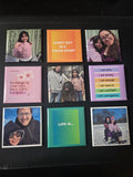 Fridge Photo Magnets 2x2 9pcs per set