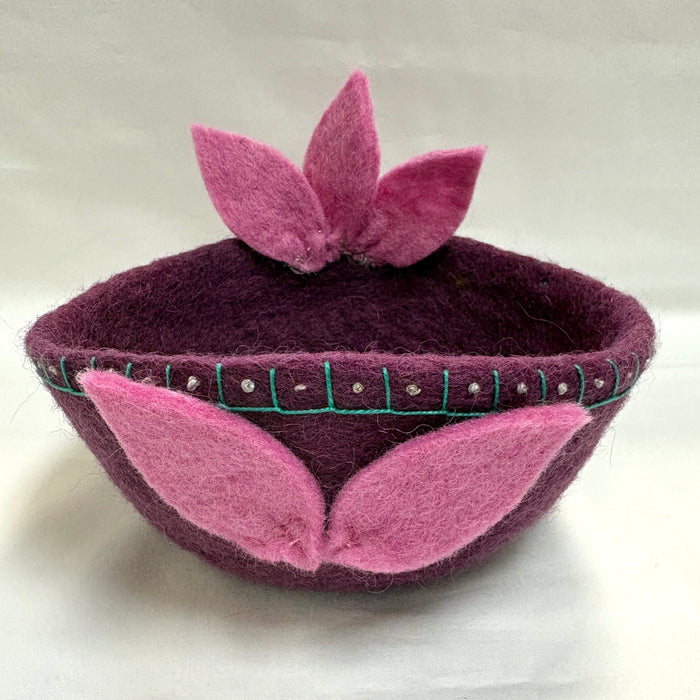 Fuschia Small Wool Bowl