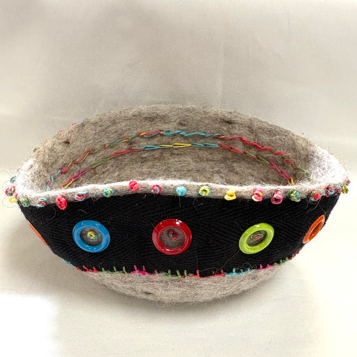 Fuschia Small Wool Bowl
