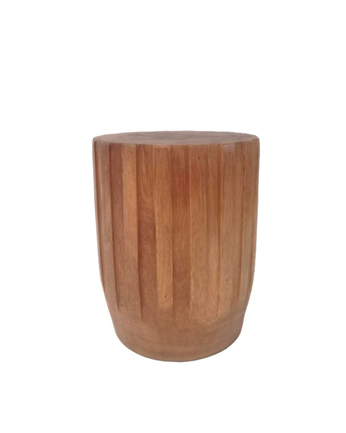 Σκαμπώ Τραπεζάκι Gear Teak Φυσικό Habitat 34x34x42cm