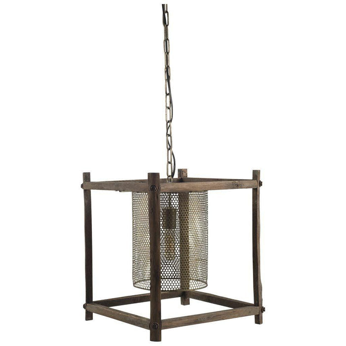 Gold Metal Single Dimmable Ceiling Light With Gold Shades