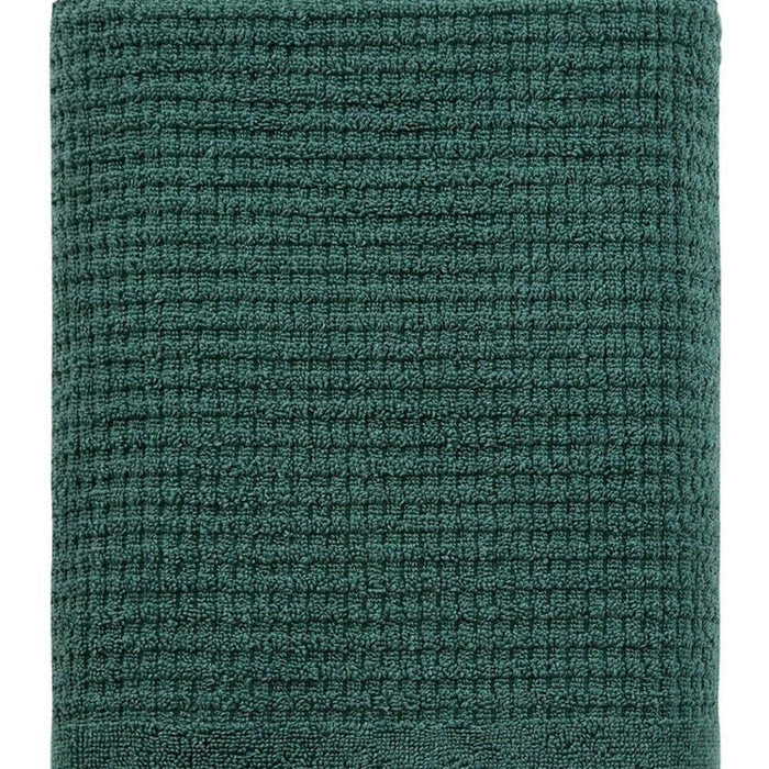 Green Turkish Cotton 27" X 54" Checkered Bath Towel