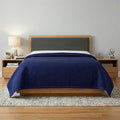 Indigo Geometric Queen Quilt