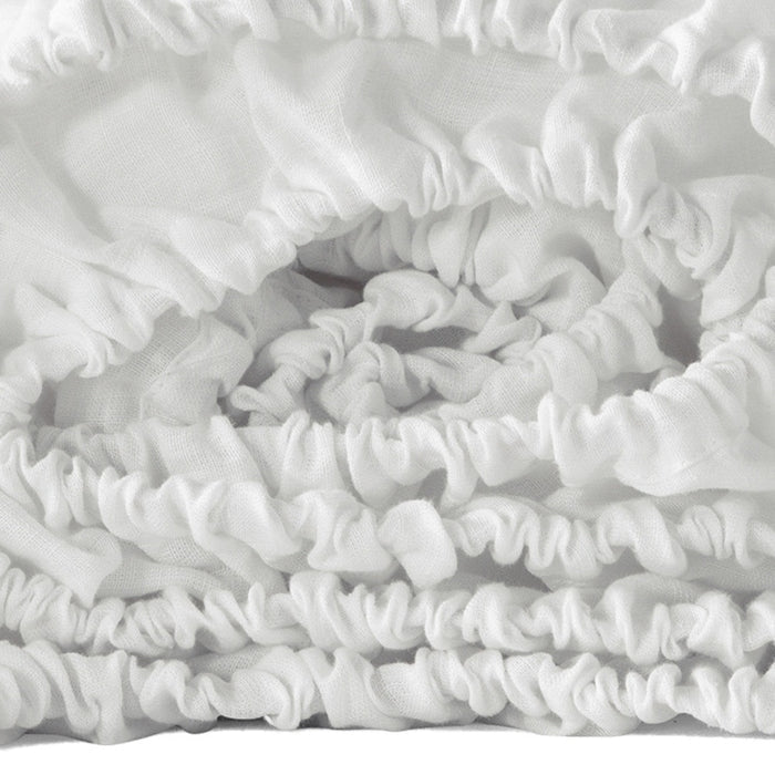 Ivory Linen King Fitted sheet