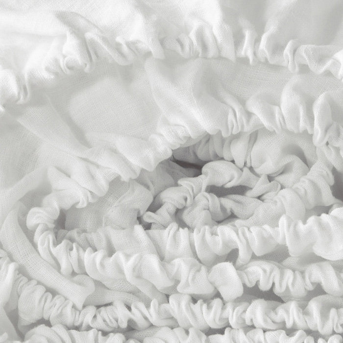 Ivory Linen King Fitted sheet