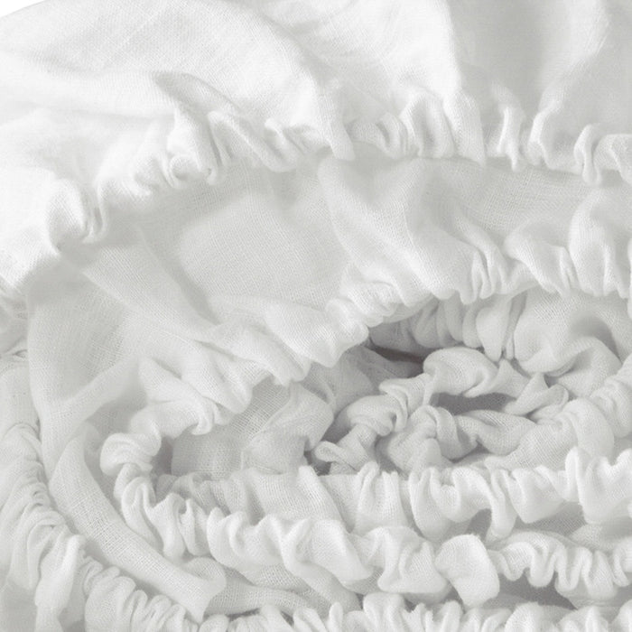 Ivory Linen King Fitted sheet