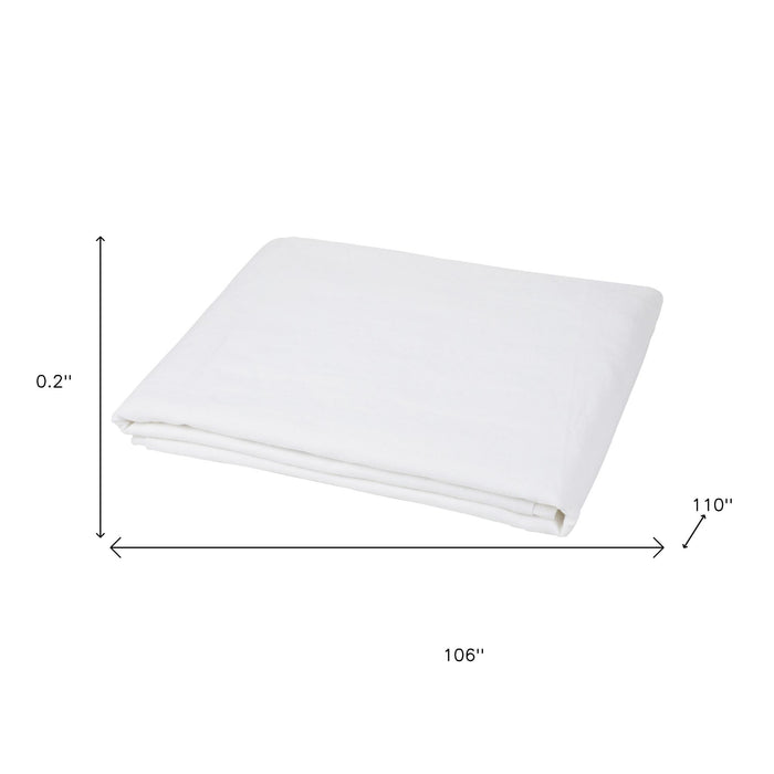 Ivory Linen King Flat Sheet