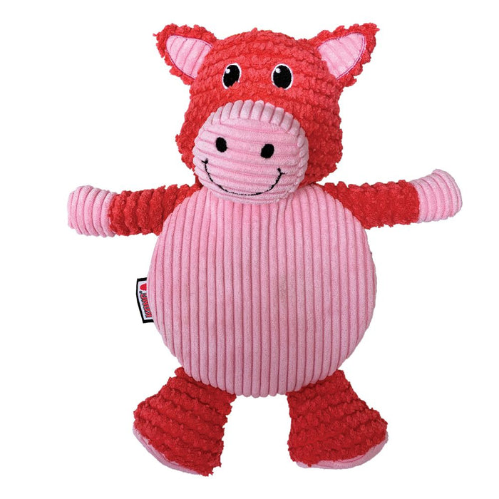 KONG Low Stuff Crackle Tummiez pink pig plush dog toy