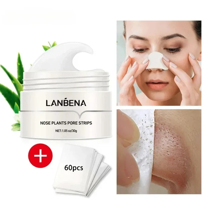 LANBENA Blackhead Remover Face Mask Pore Strip Black Mask Peeling Face Deep Cleansing Moisturizing Skin Care
