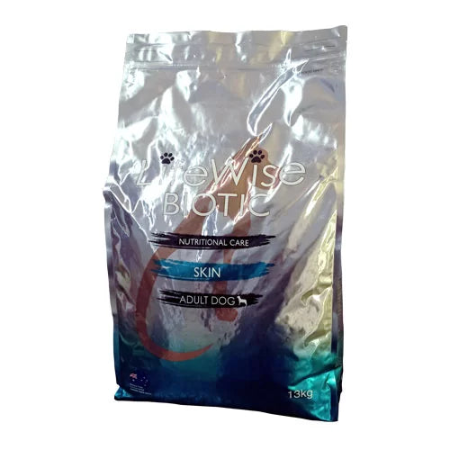 13kg bag of LifeWise Biotic Skin adult dog food with fish