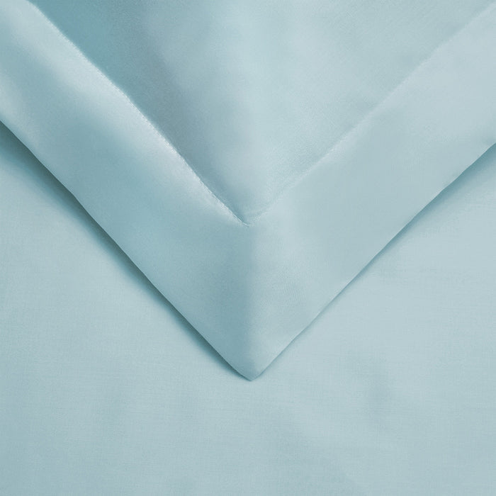 Light Blue Twin Cotton Washable Duvet Cover Set