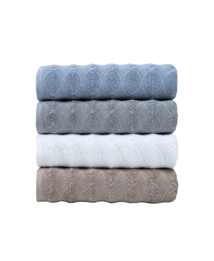Light Brown Jacquard Turkish Cotton 27" X 54" Bath Towel