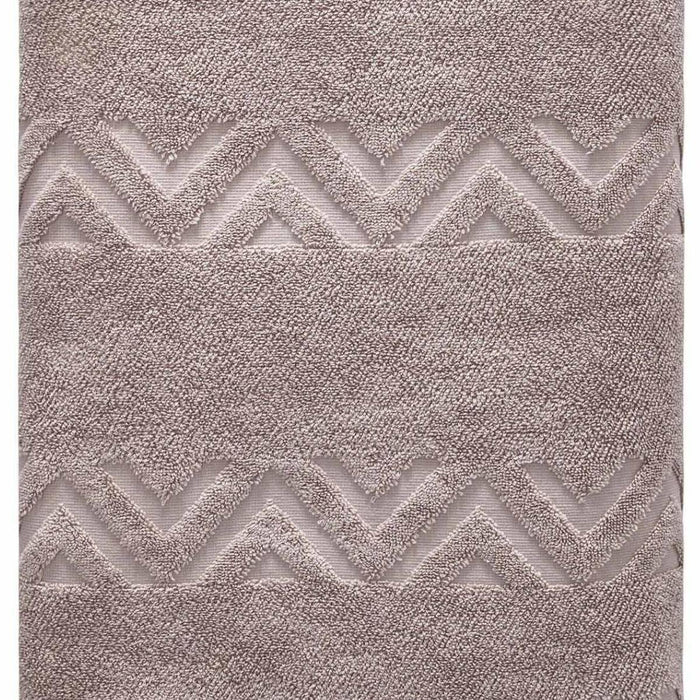 Light Brown Jacquard Turkish Cotton 40" X 70" Chevron Bath Sheet