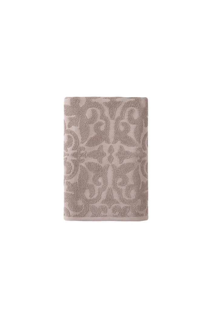 Light Brown Turkish Cotton 27" X 54" Damask Bath Towel