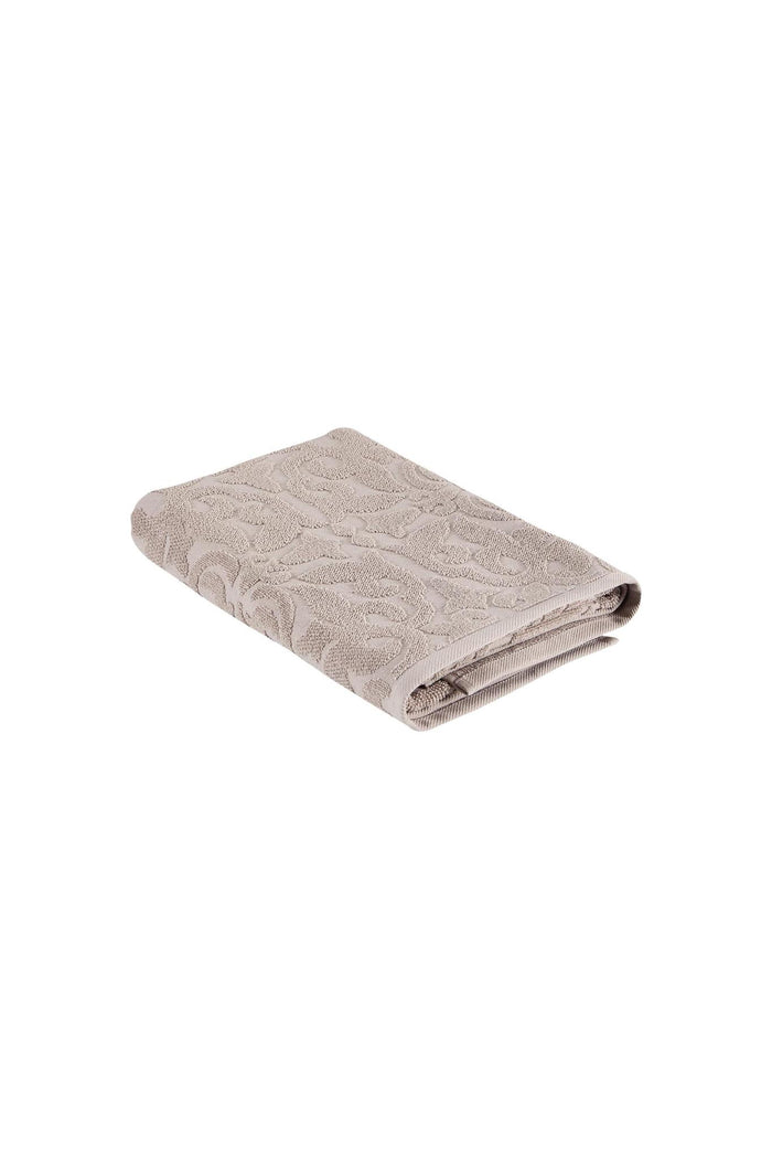 Light Brown Turkish Cotton 27" X 54" Damask Bath Towel