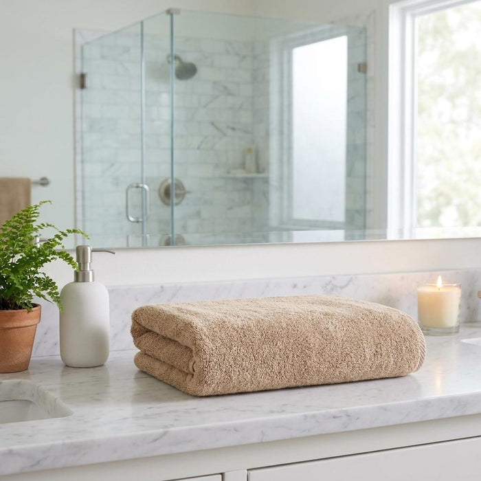 Light Brown Turkish Cotton 40" X 70" Bath Sheet