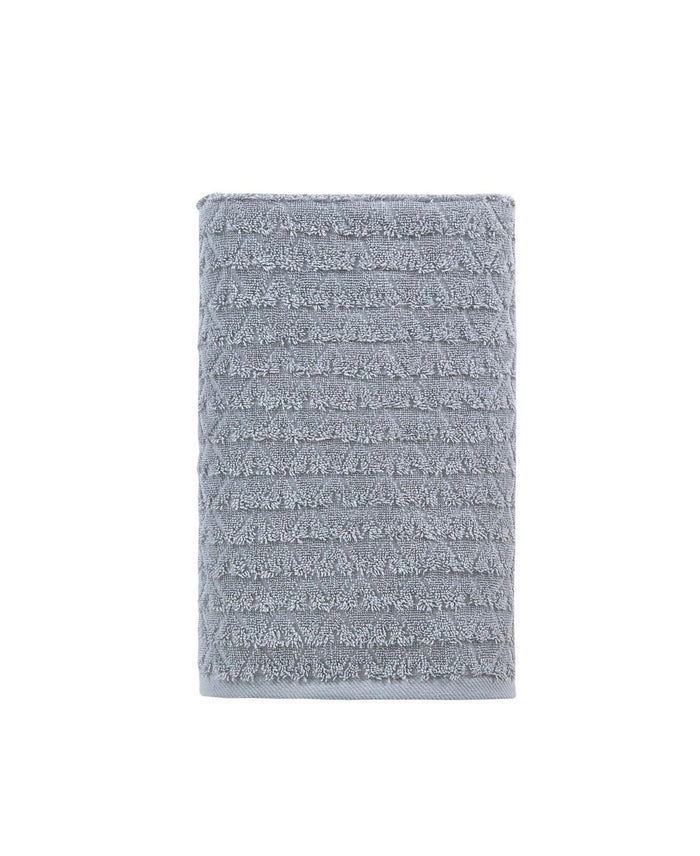 Light Gray Geometric Turkish Cotton 27" X 54" Bath Towel