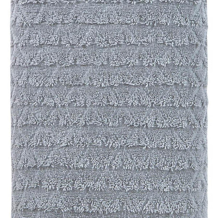 Light Gray Geometric Turkish Cotton 27" X 54" Bath Towel
