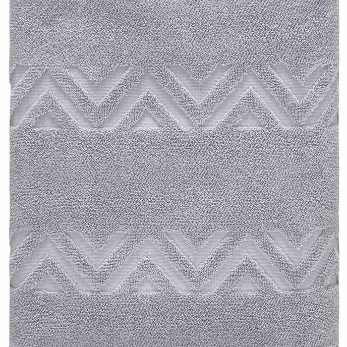 Light Gray Jacquard Turkish Cotton 27" X 54" Chevron Bath Towel