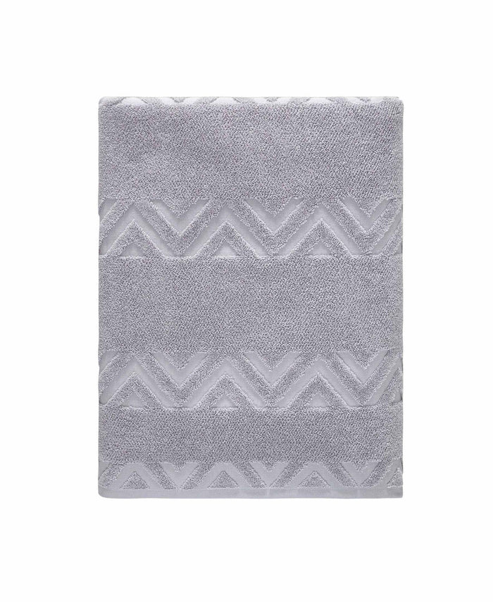 Light Gray Jacquard Turkish Cotton 40" X 70" Bath Sheet