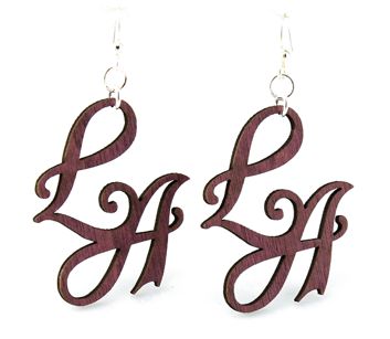 Los Angeles city earrings, eco-friendly laser-cut jewelry made in USA
