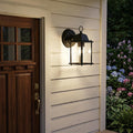 Matte Black Hanging Glass Lantern Wall Light