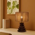 Mist Glow – Raffia Pebble Lamp