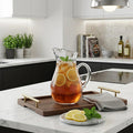Mouth Blown Ice Tea  Martini Or Water Glass Pitcher  36 Oz
