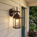 Narrow Brown Domed Hanging Lantern Wall Light
