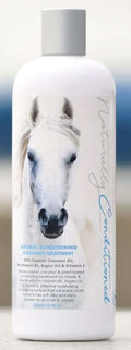 Bottle of Naturally Conditioned Coconut Treatment with white horse image on the label